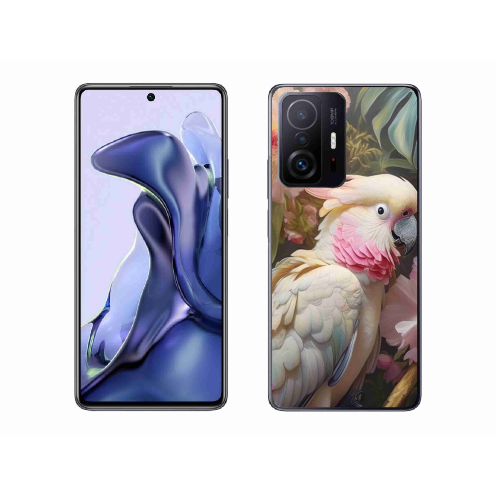 Gél borítás mmCase a Xiaomi 11T-hez - papagáj kakadu rózsaszín 2