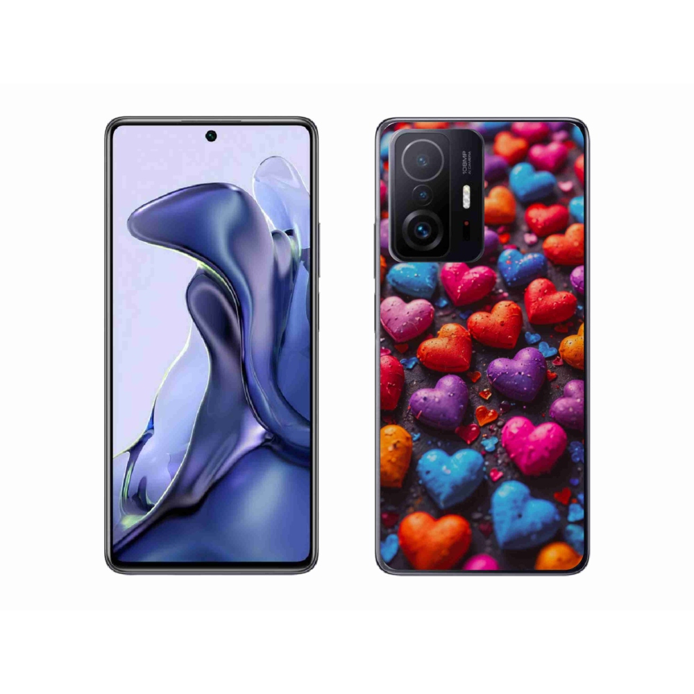 Gél borítás mmCase a Xiaomi 11T Pro számára - színes szív