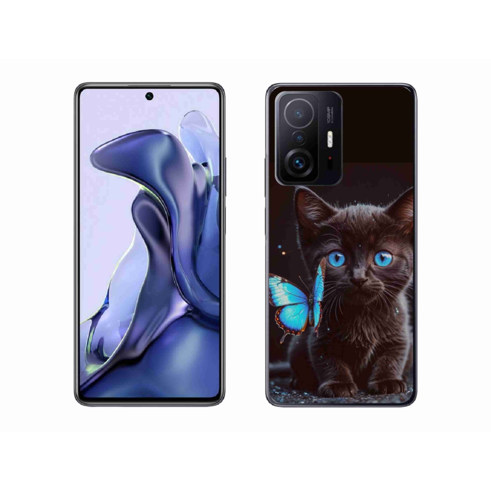 Gél borítás mmCase a Xiaomi 11T Pro számára - fekete cica 3