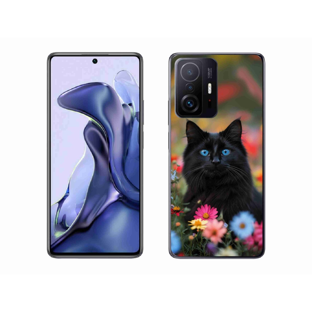 Gél borítás mmCase a Xiaomi 11T Pro számára - fekete cica 4