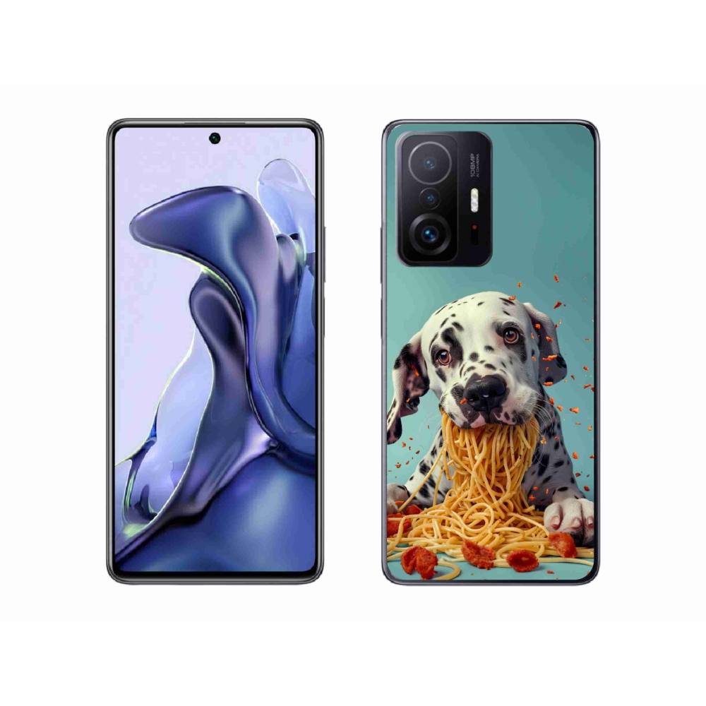 Gél borítás mmCase a Xiaomi 11T Pro számára - Dalmát és spagetti