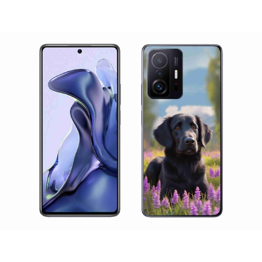 Gél borítás mmCase a Xiaomi 11T Pro számára - elegáns fekete retriever
