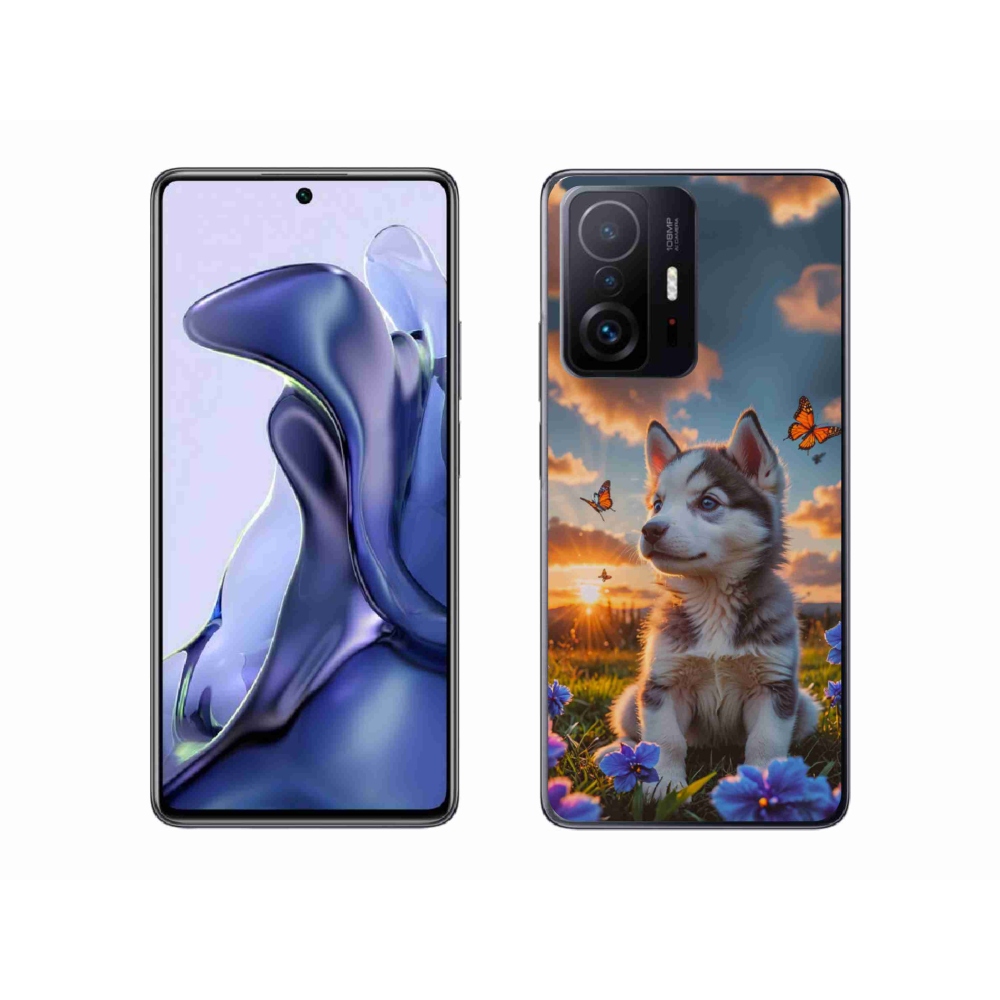 Gél borítás mmCase a Xiaomi 11T Pro számára - husky a naplementében