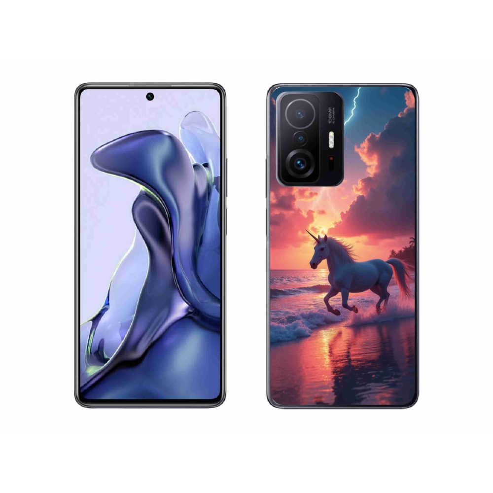 Gél borítás mmCase a Xiaomi 11T Pro számára - egyszarvú a tengerparton