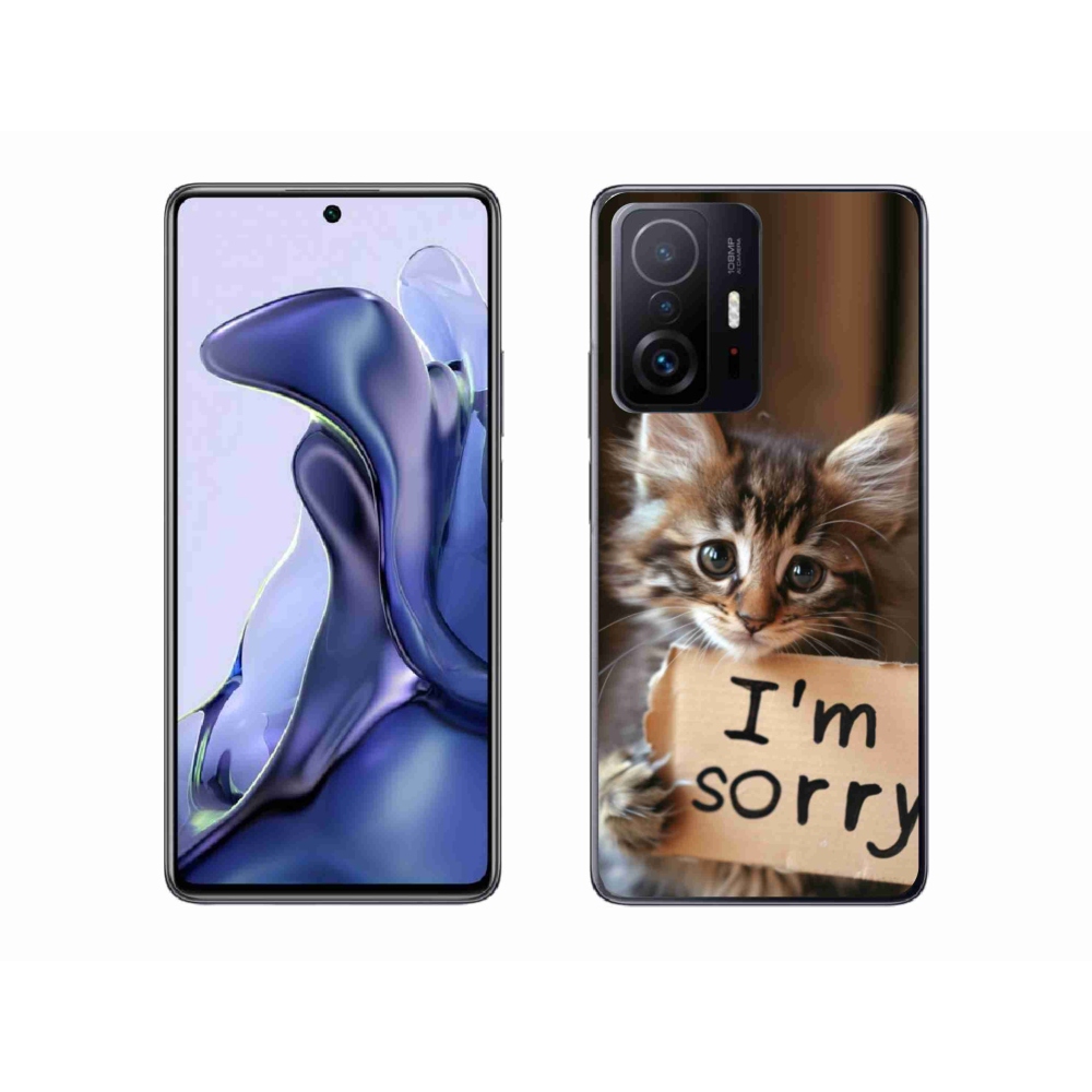 Gél borítás mmCase a Xiaomi 11T Pro számára - macska bocsánatkérése