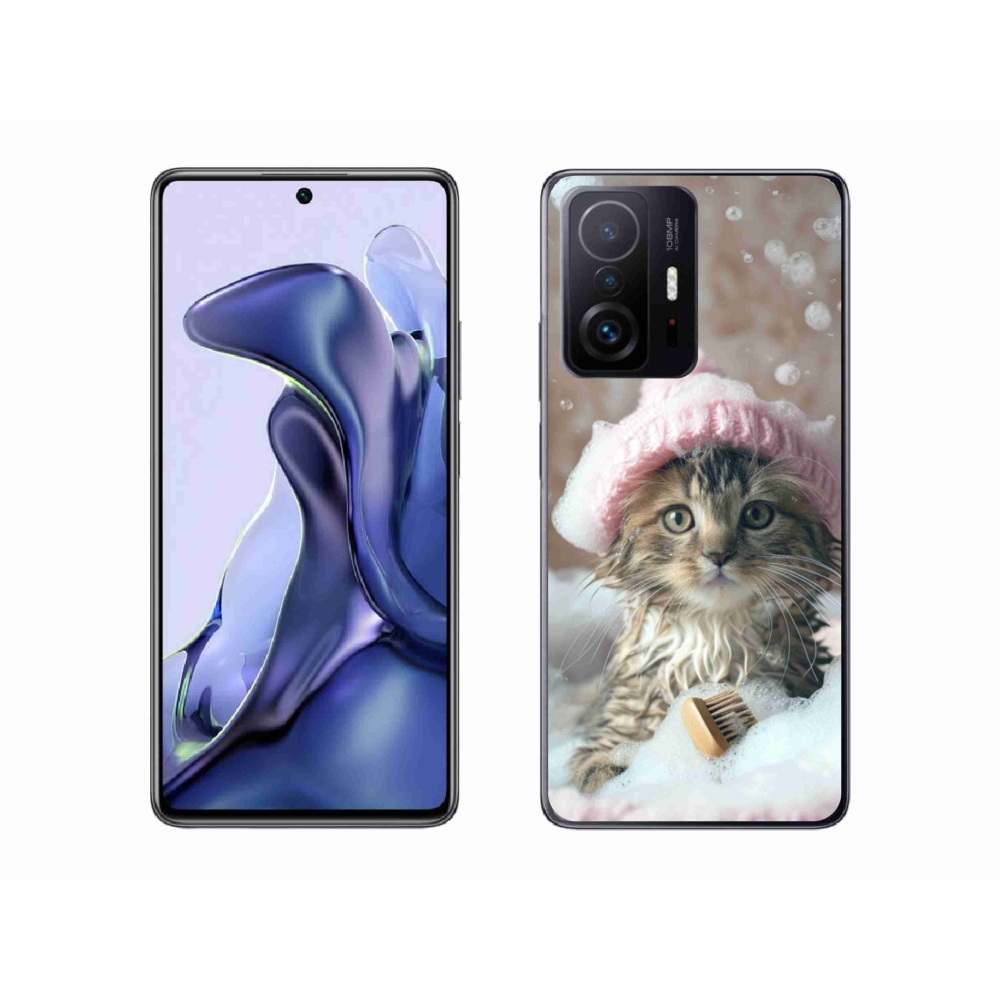 Gél borítás mmCase a Xiaomi 11T Pro számára - cica és fürdő