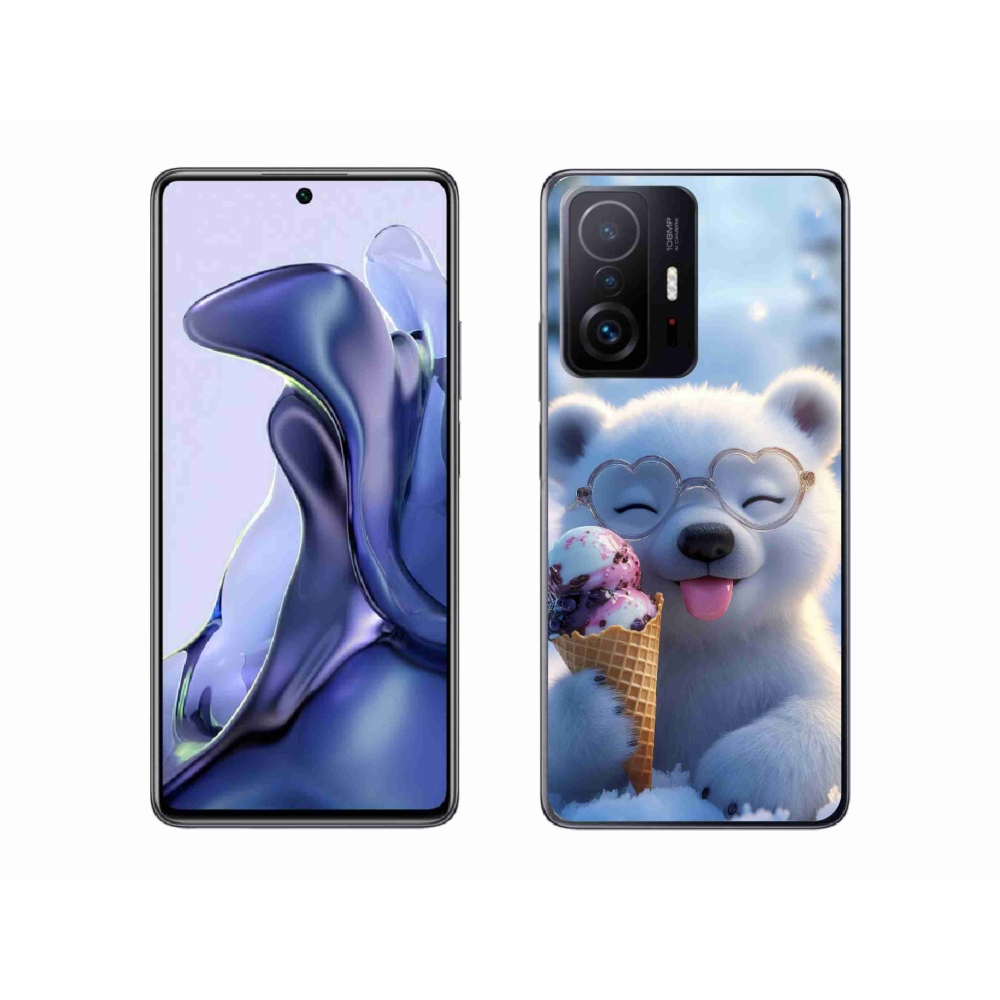 Gél borítás mmCase a Xiaomi 11T Pro számára - mackó fagylalttal