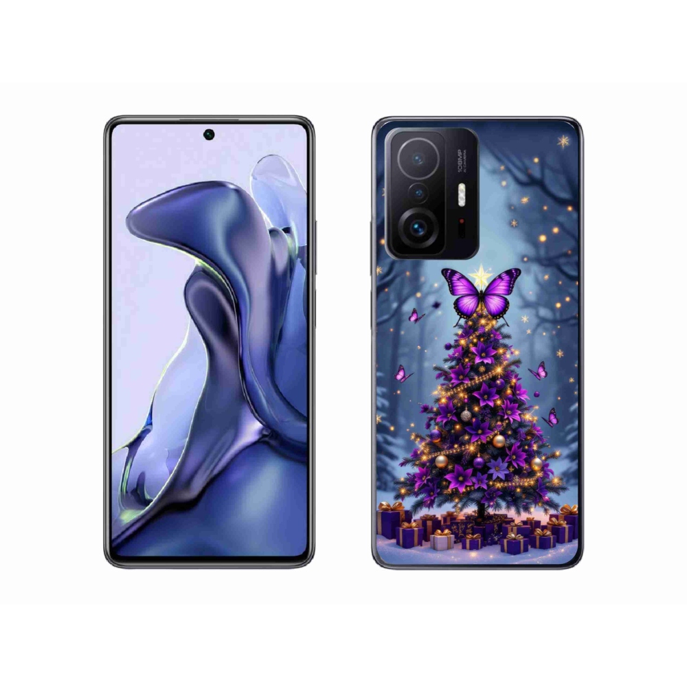 Gél borítás mmCase a Xiaomi 11T Pro számára - pillangó karácsonyfa