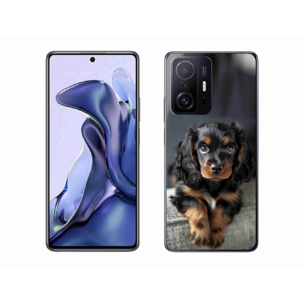 Gél borítás mmCase a Xiaomi 11T Pro számára - aranyos hosszú szőrű tacskó