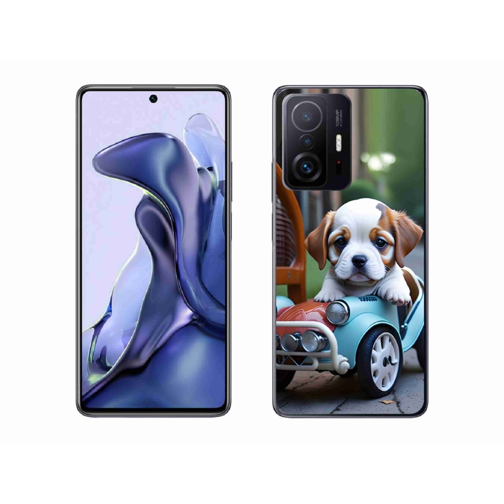 Gél borítás mmCase a Xiaomi 11T Pro - kiskutya retro autóban