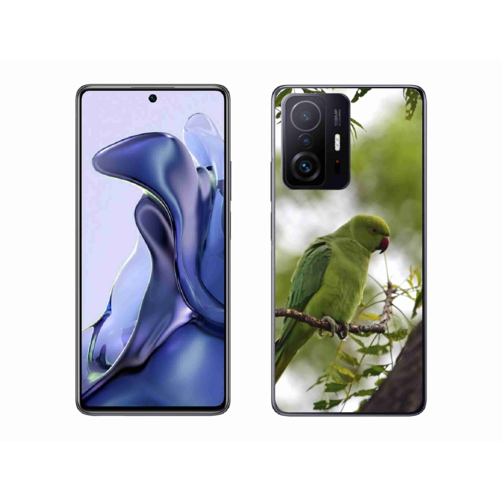 Gél borítás mmCase a Xiaomi 11T Pro számára - zöld papagáj