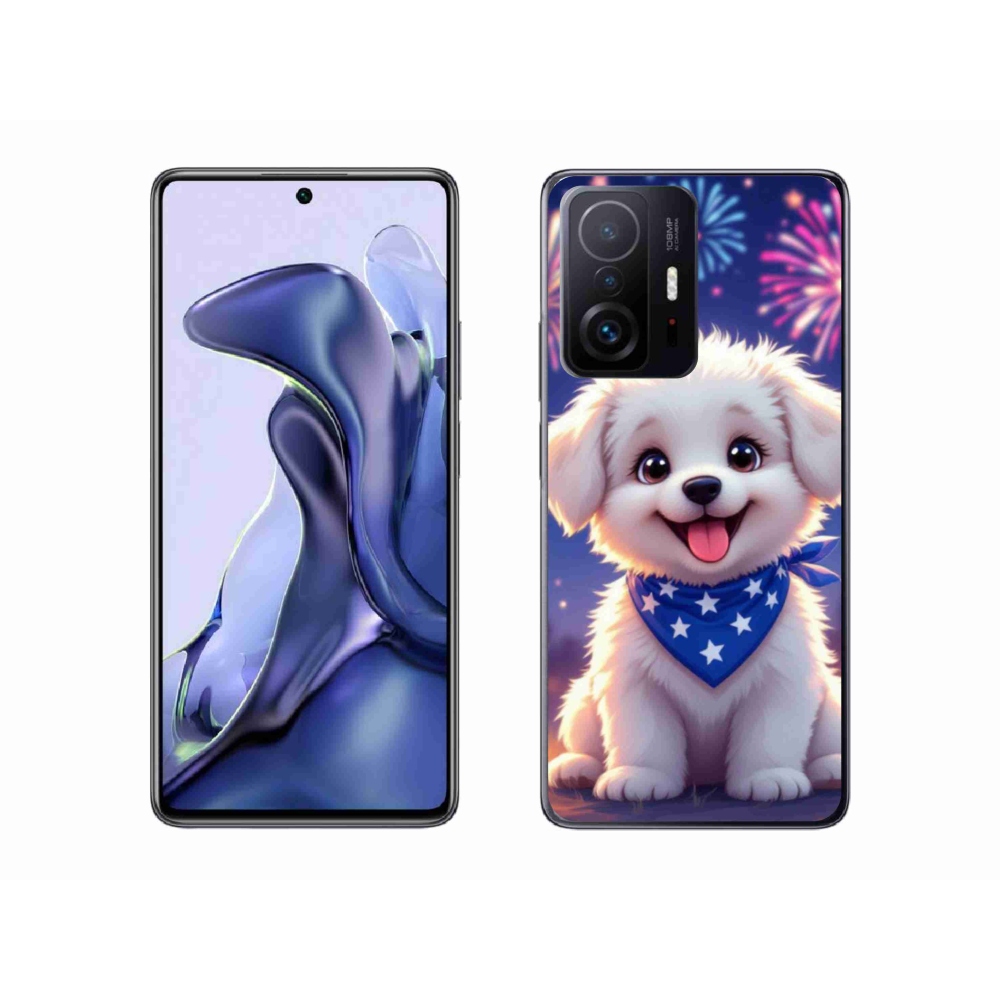 Gél borítás mmCase a Xiaomi 11T számára - ünnepi kiskutya