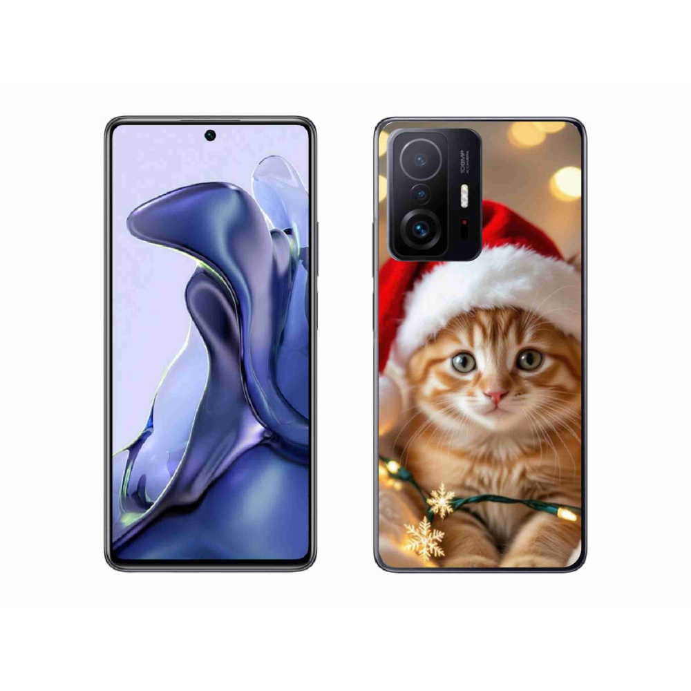Gél borítás mmCase a Xiaomi 11T-hez - Karácsonyi cica