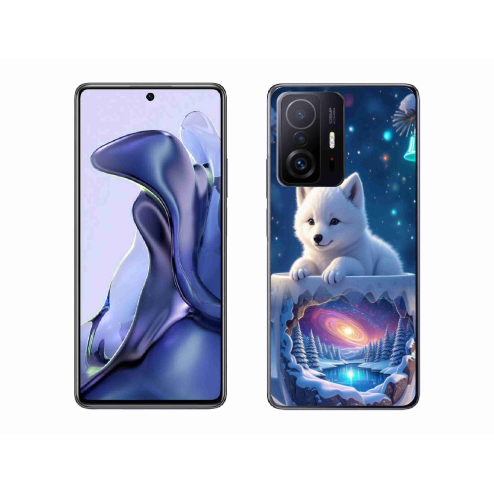 Gél borítás mmCase a Xiaomi 11T-hez - Karácsonyi kölyökkutya