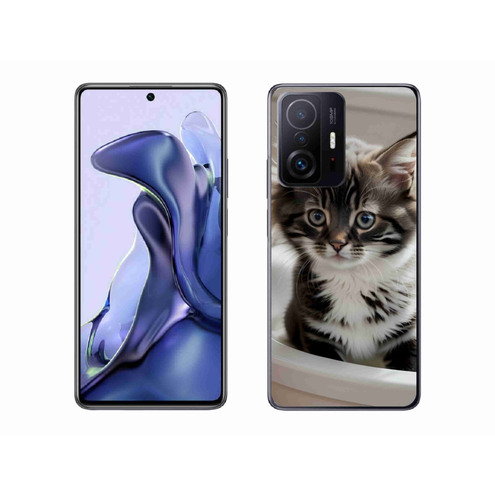 Gél borító mmCase a Xiaomi 11T-hez - kíváncsi cica