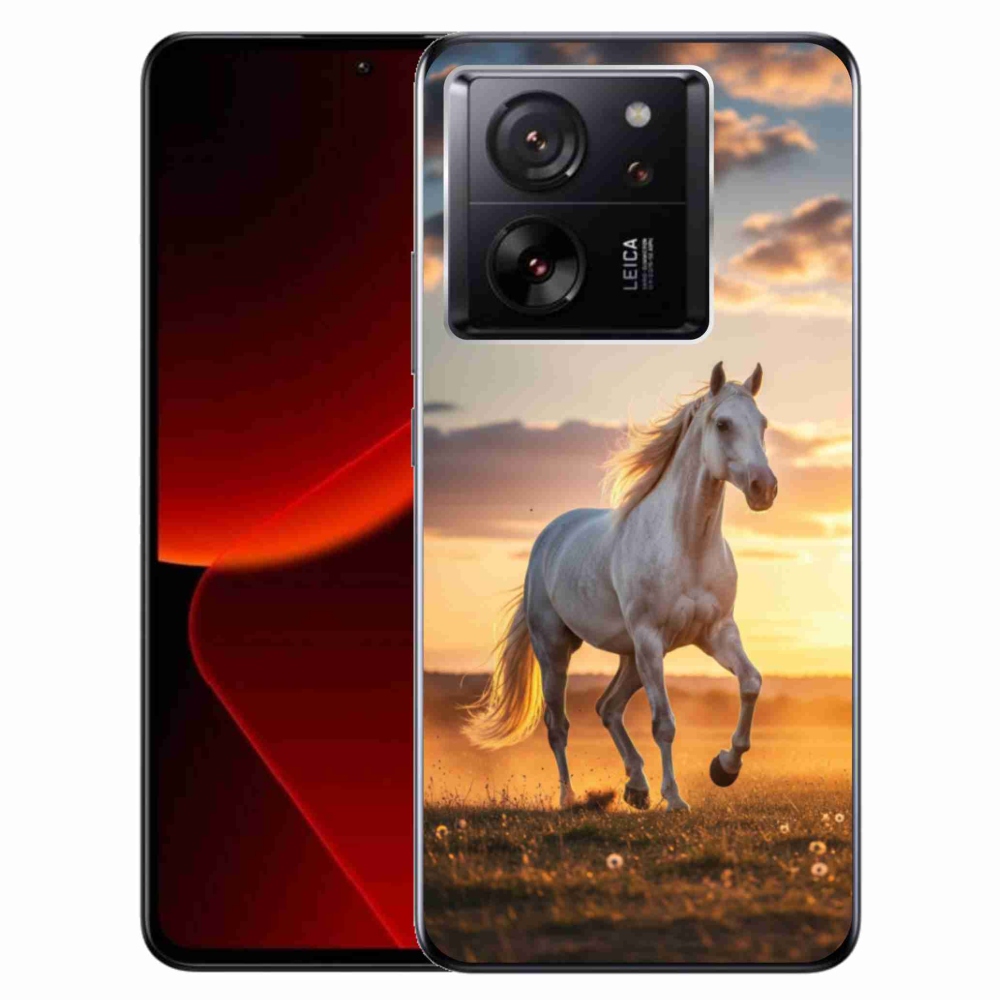 Gél borítás mmCase a Xiaomi 13T/13T Pro számára - futó fehér ló 2