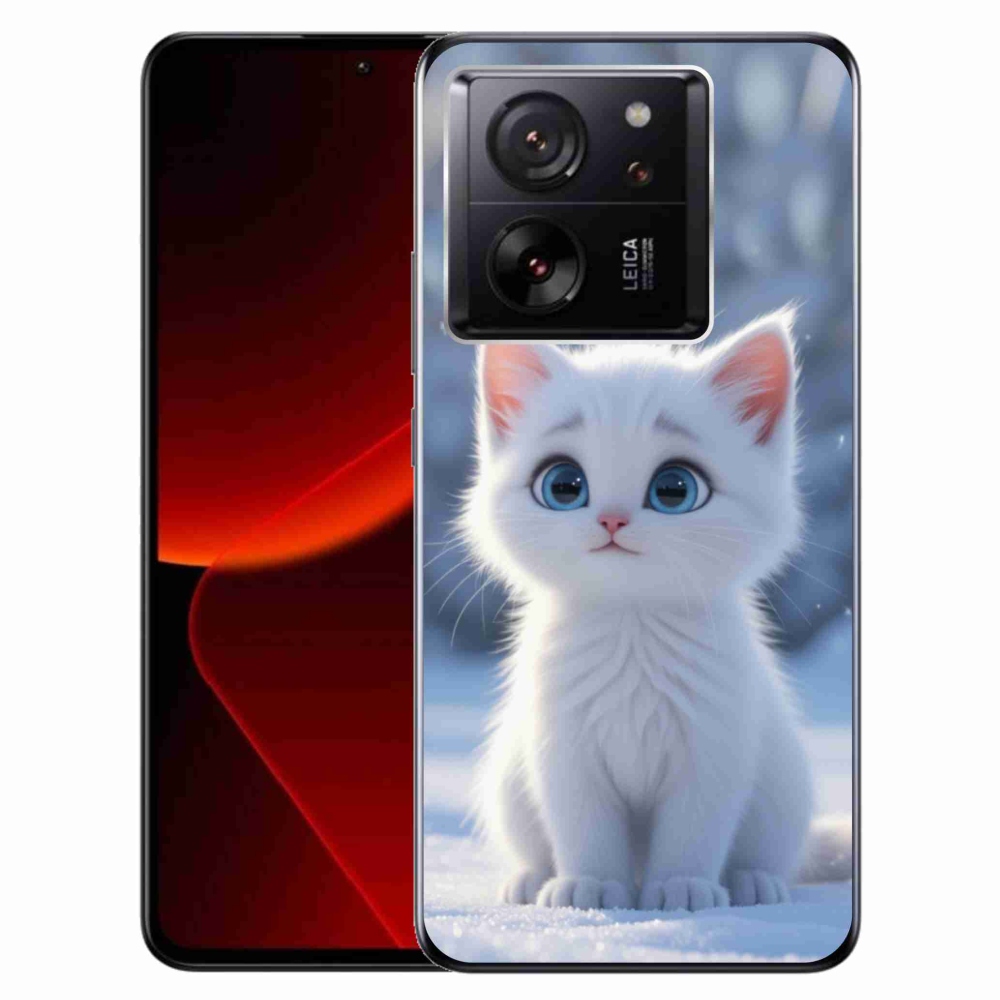 Gél borítás mmCase a Xiaomi 13T/13T Pro számára - fehér cica 3