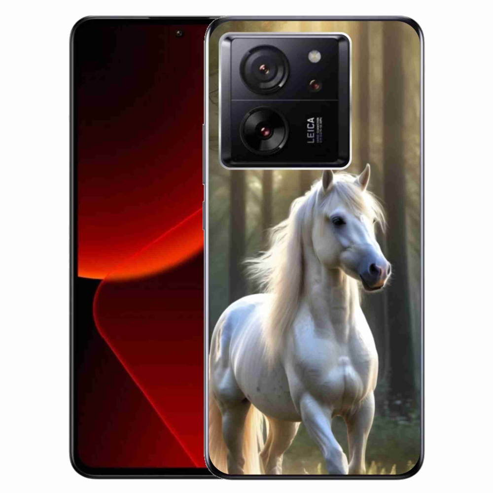 Gél borítás mmCase a Xiaomi 13T/13T Pro számára - fehér ló 3