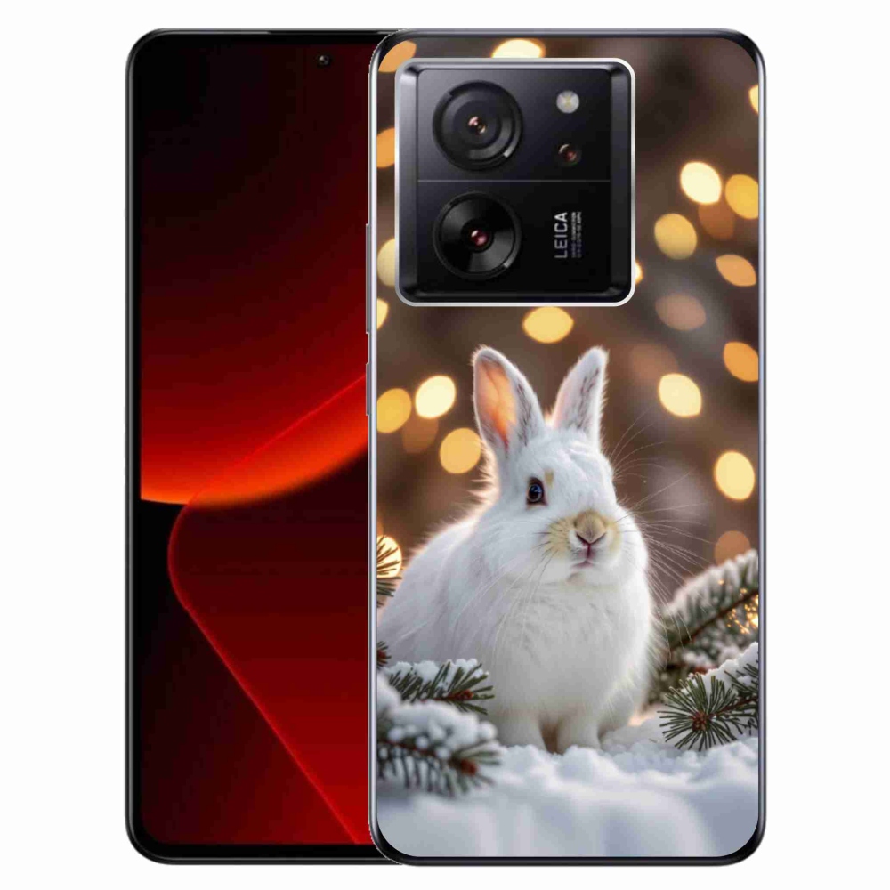 Zselés borítás mmCase a Xiaomi 13T/13T Pro számára - fehér nyúl