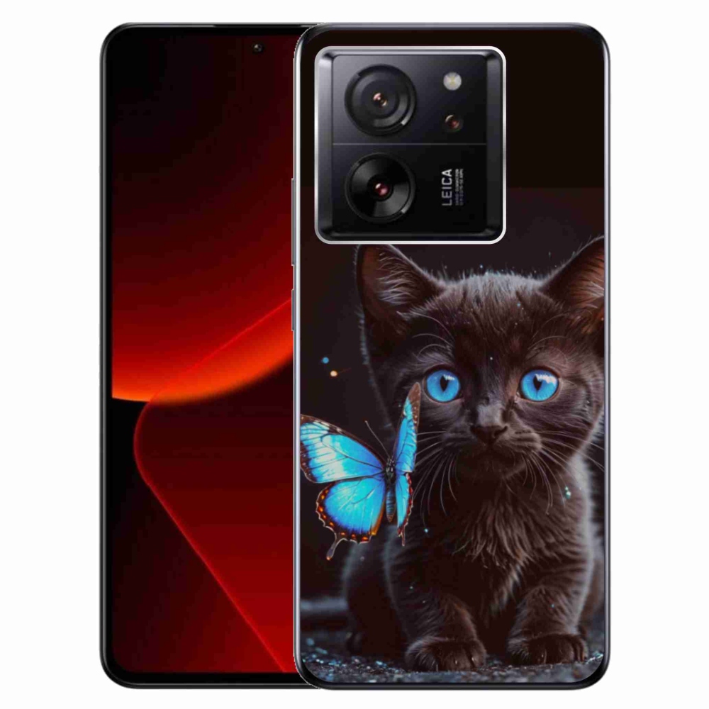 Gél borítás mmCase a Xiaomi 13T/13T Pro számára - fekete cica 3