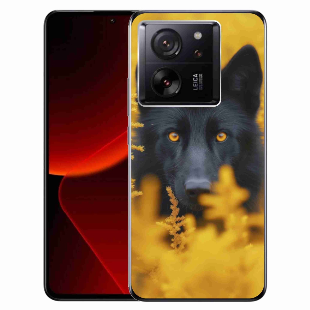 Gél borítás mmCase a Xiaomi 13T/13T Pro számára - fekete farkas 2