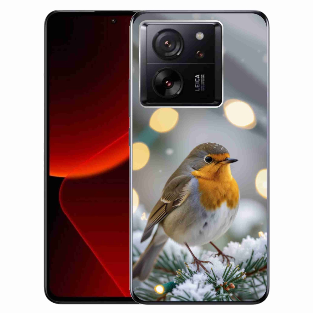 Gél borítás mmCase a Xiaomi 13T/13T Pro számára - piros télen