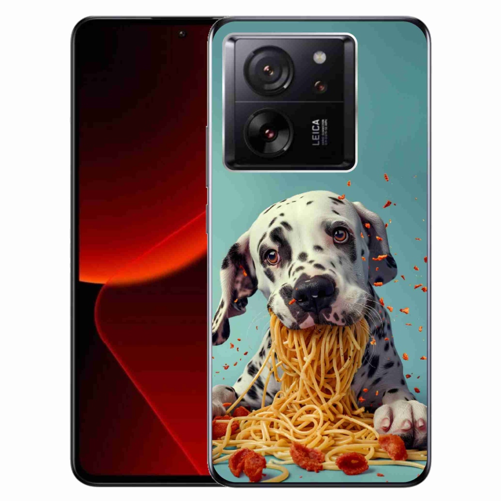 Gél borítás mmCase a Xiaomi 13T/13T Pro számára - dalmatin és spagetti