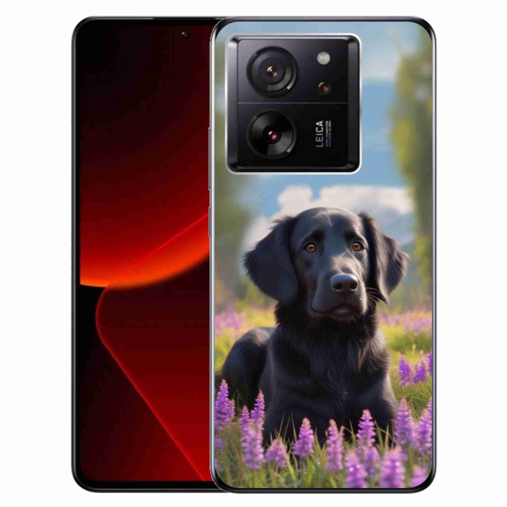 Gél borítás mmCase a Xiaomi 13T/13T Pro számára - elegáns fekete retriever