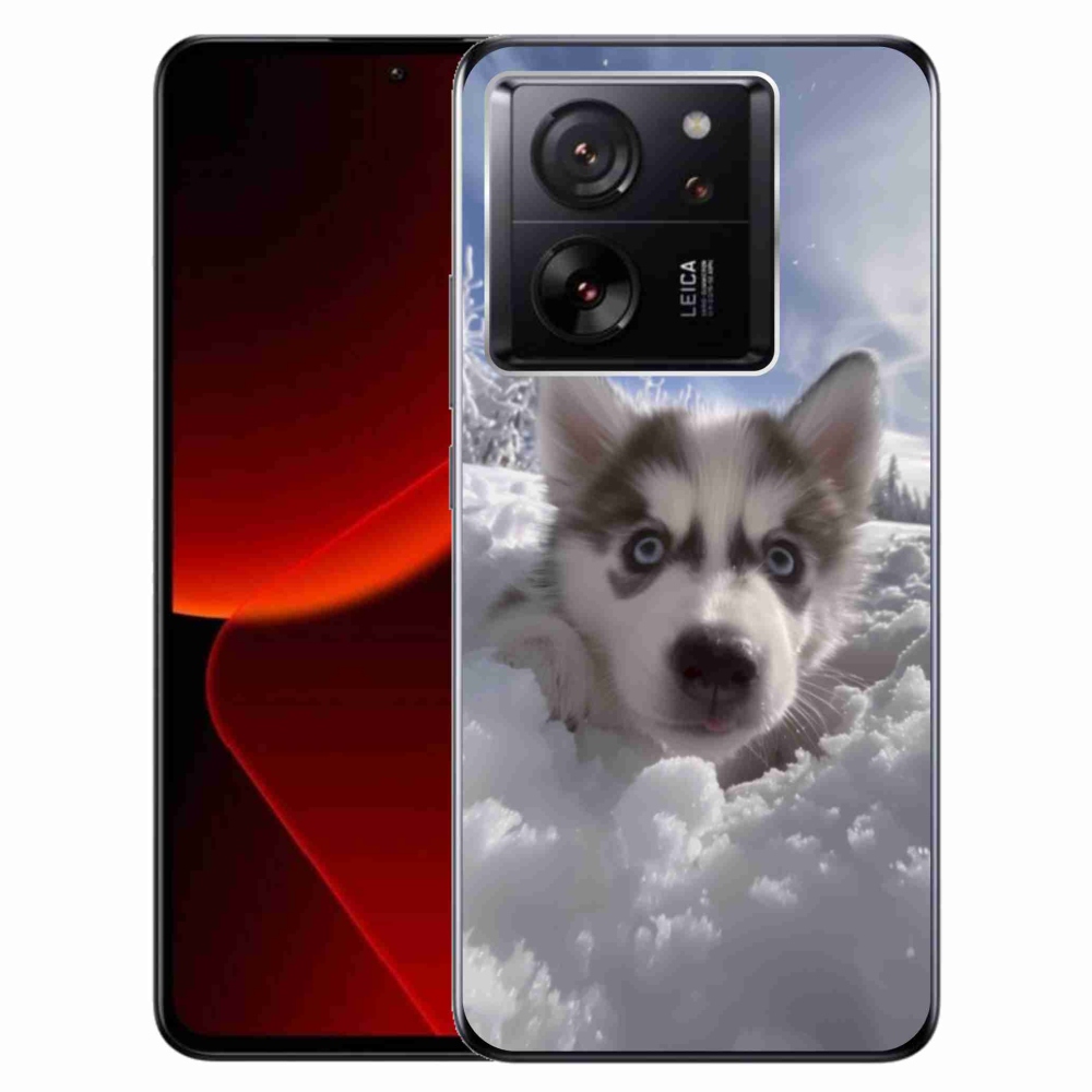 Gél borítás mmCase a Xiaomi 13T/13T Pro számára - husky a hóban