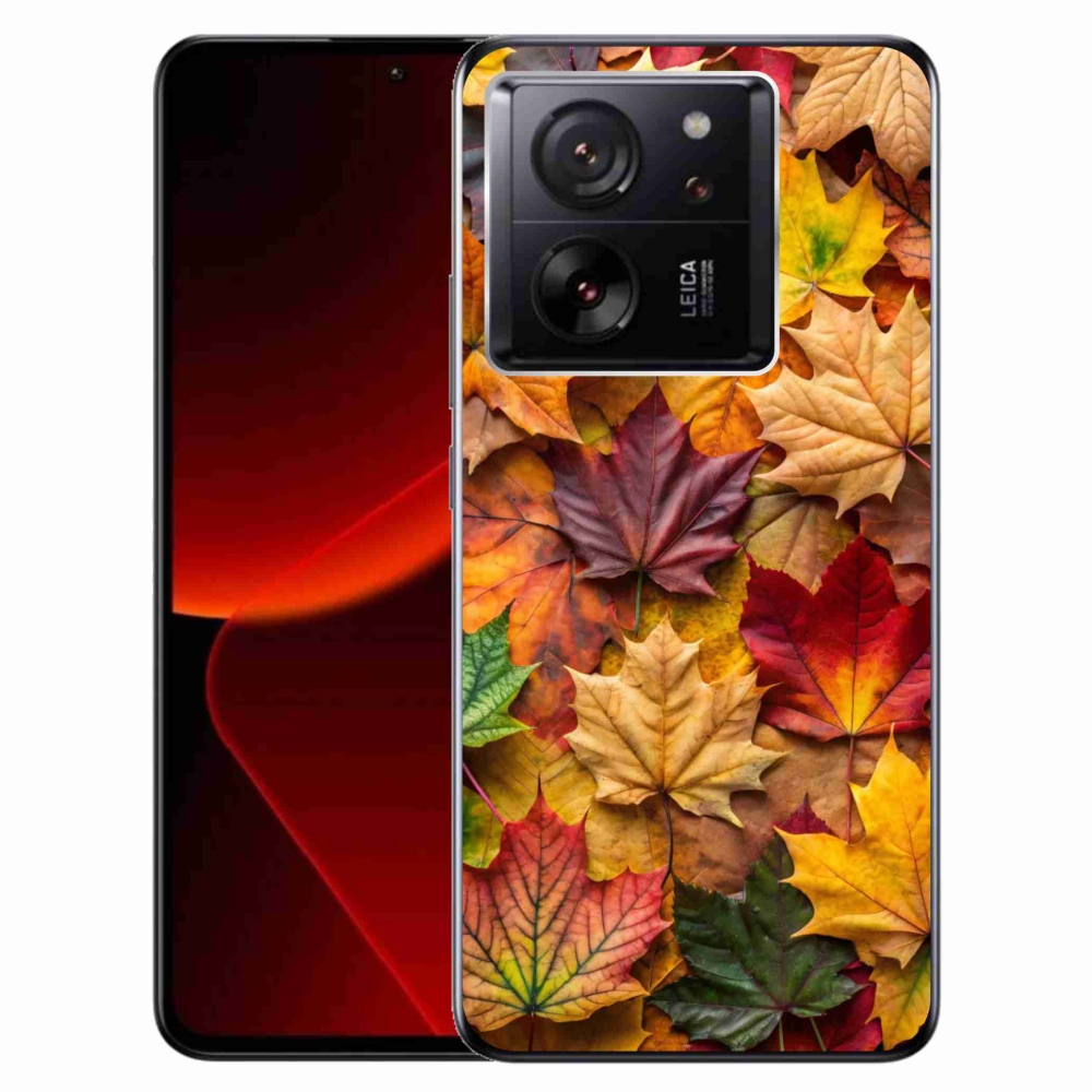 Gél borítás mmCase a Xiaomi 13T/13T Pro számára - juharlevelek 2
