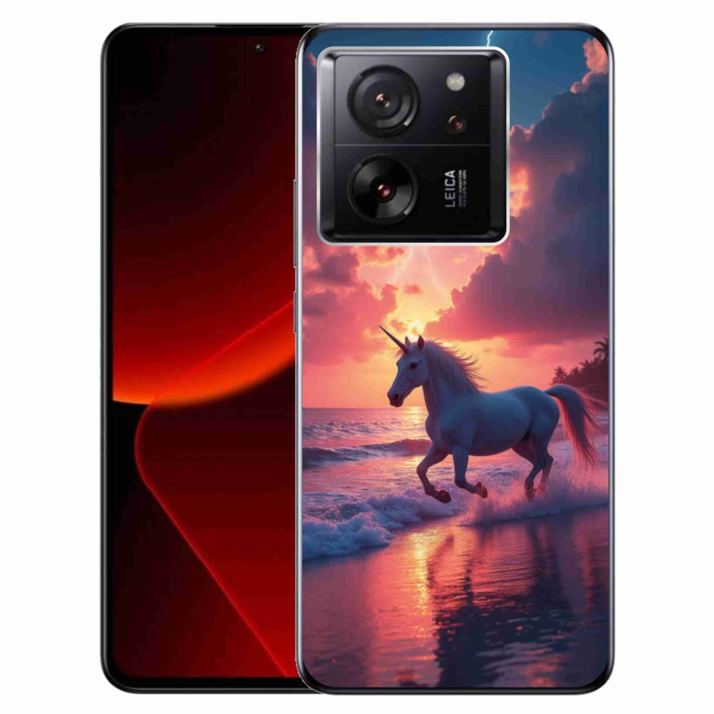 Gél borítás mmCase a Xiaomi 13T/13T Pro számára - egyszarvú a tengerparton