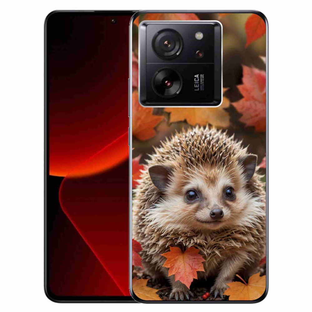 Gél borítás mmCase a Xiaomi 13T/13T Pro számára - sün a levelekben