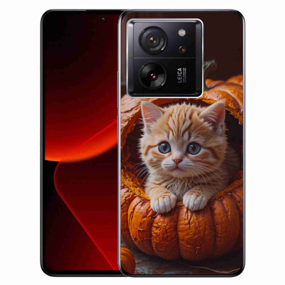 Gél borítás mmCase a Xiaomi 13T/13T Pro számára - cica és tök 2