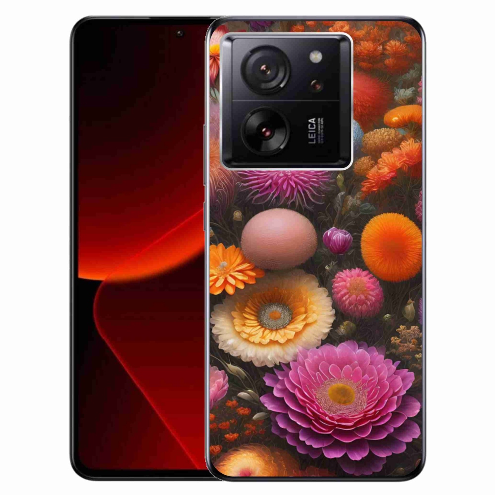 Gél borítás mmCase a Xiaomi 13T/13T Pro számára - virágos kompozíció