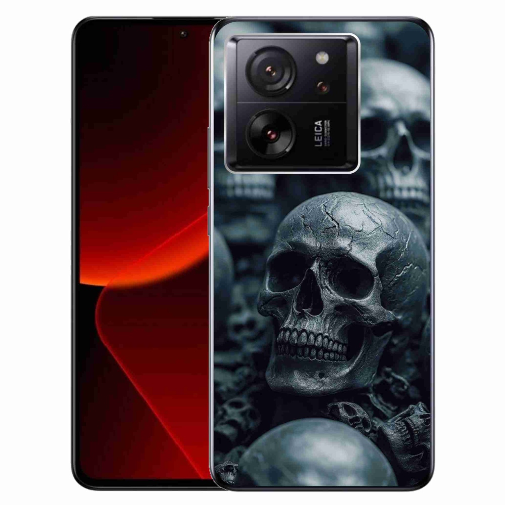Gél borítás mmCase a Xiaomi 13T/13T Pro számára - koponya 2