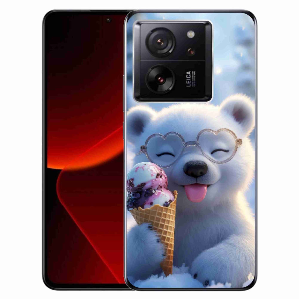 Gél borítás mmCase a Xiaomi 13T/13T Pro számára - mackó fagylalttal