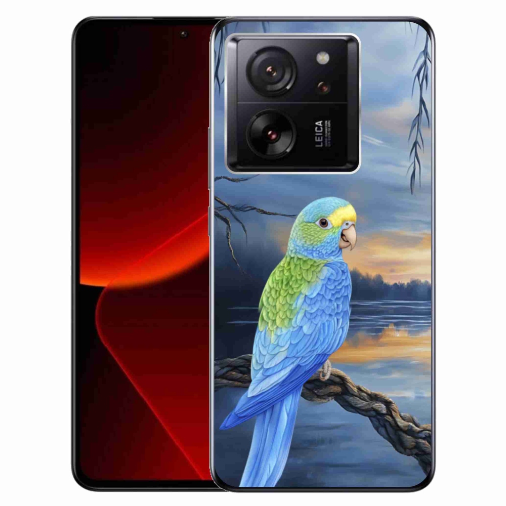 Zselés borítás mmCase a Xiaomi 13T/13T Pro készülékhez - kék papagáj