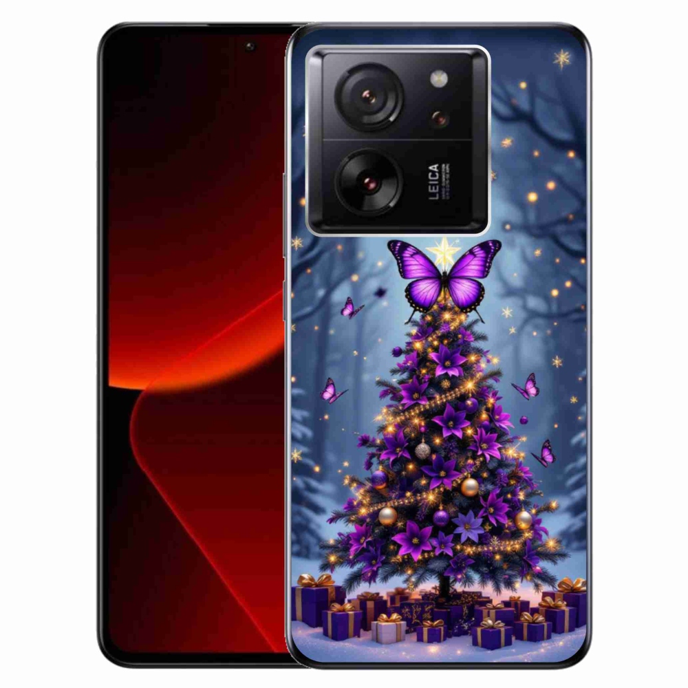Gél borítás mmCase a Xiaomi 13T/13T Pro számára - pillangó karácsonyfa