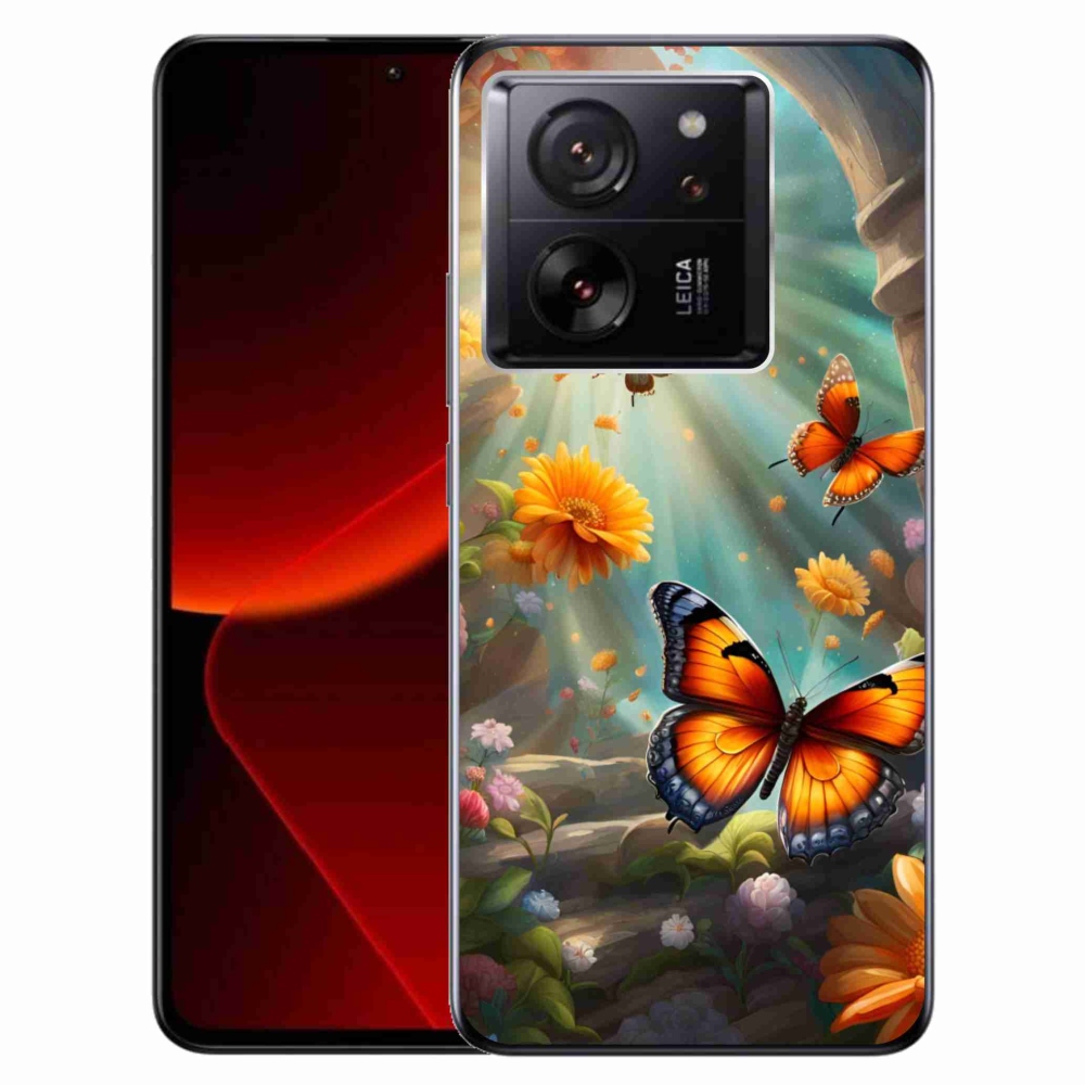 Gél borítás mmCase a Xiaomi 13T/13T Pro számára - pillangókert 2