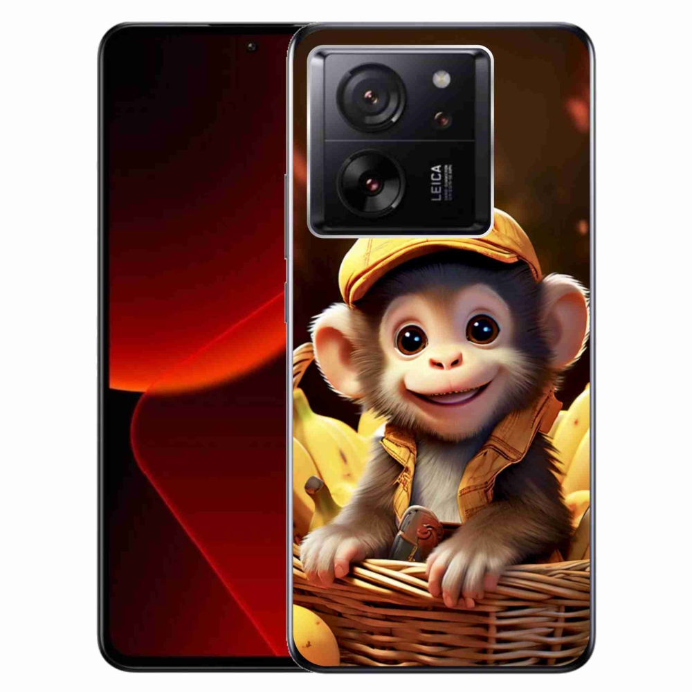 Zselés borítás mmCase a Xiaomi 13T/13T Pro számára - majom a kosárban