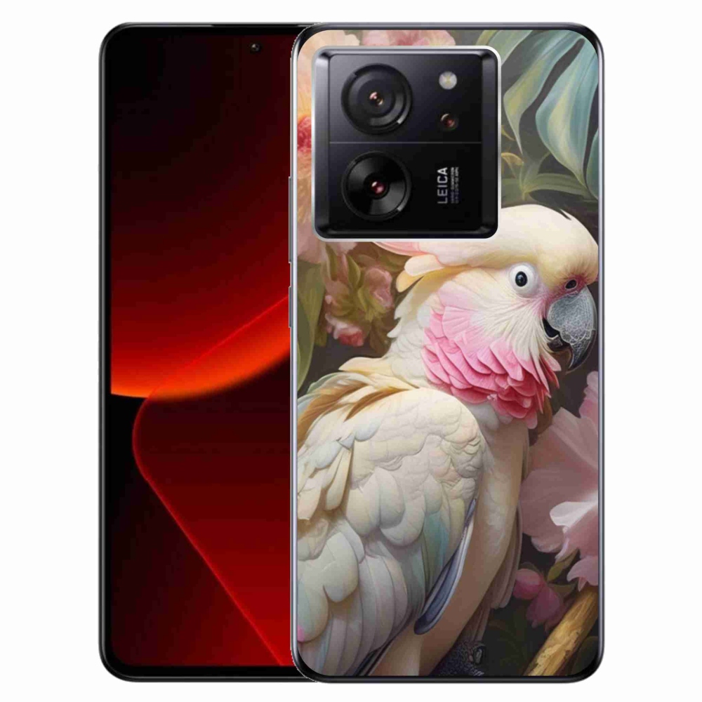 Gél borítás mmCase a Xiaomi 13T/13T Pro készülékhez - papagáj kakadu rózsaszín 2
