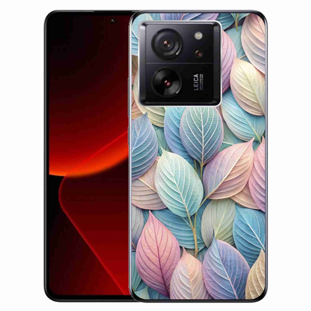 Gél borítás mmCase a Xiaomi 13T/13T Pro számára - pasztell levelek