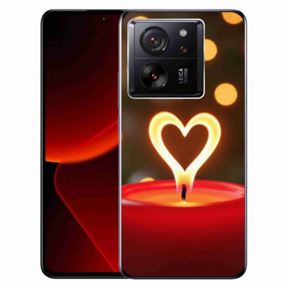 Zselés borítás mmCase a Xiaomi 13T/13T Pro számára - láng szíve