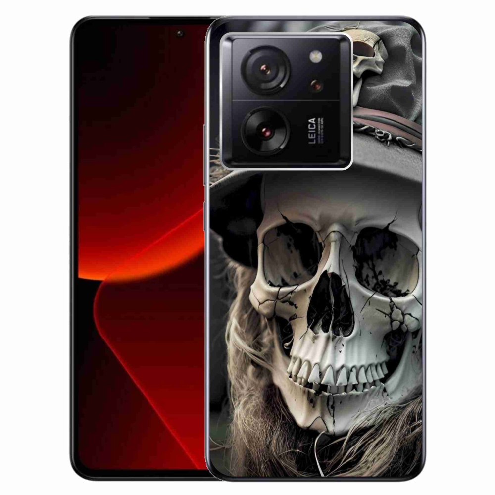 Zselés borítás mmCase a Xiaomi 13T/13T Pro számára - sötét koponya