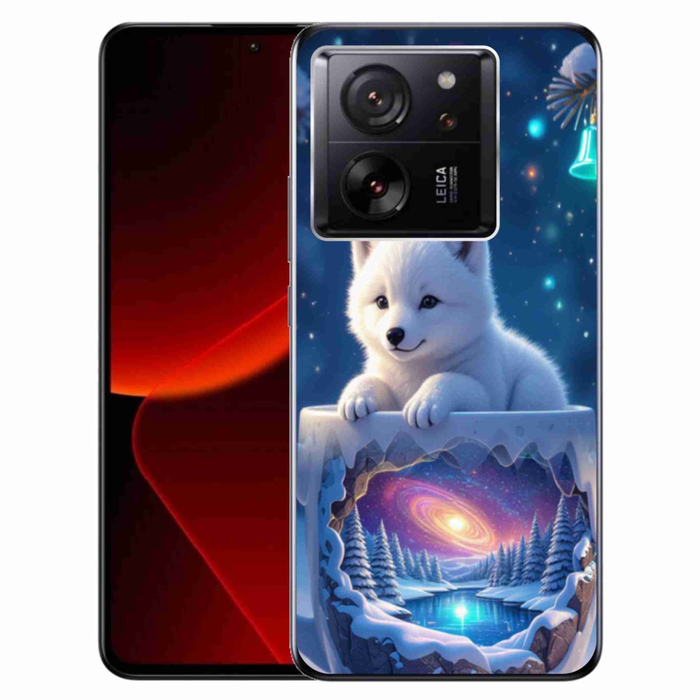 Gél borítás mmCase a Xiaomi 13T/13T Pro számára - Karácsonyi kölyökkutyakölyök