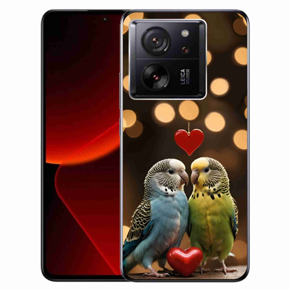 Gél borítás mmCase a Xiaomi 13T/13T Pro számára - szerelmes papagájok