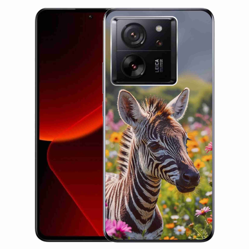 Gél borítás mmCase a Xiaomi 13T/13T Pro számára - zebra a réten