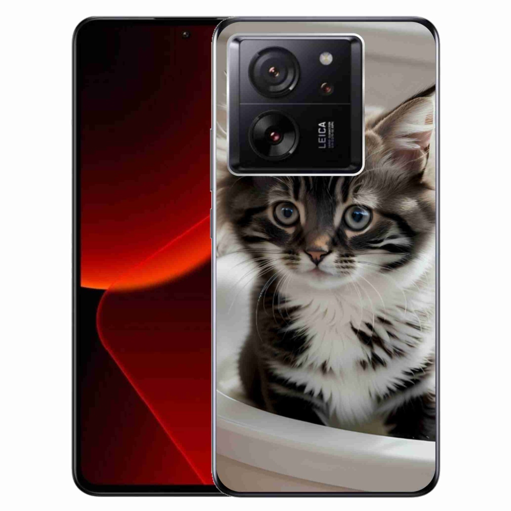 Gél borítás mmCase a Xiaomi 13T/13T Pro számára - kíváncsi cica