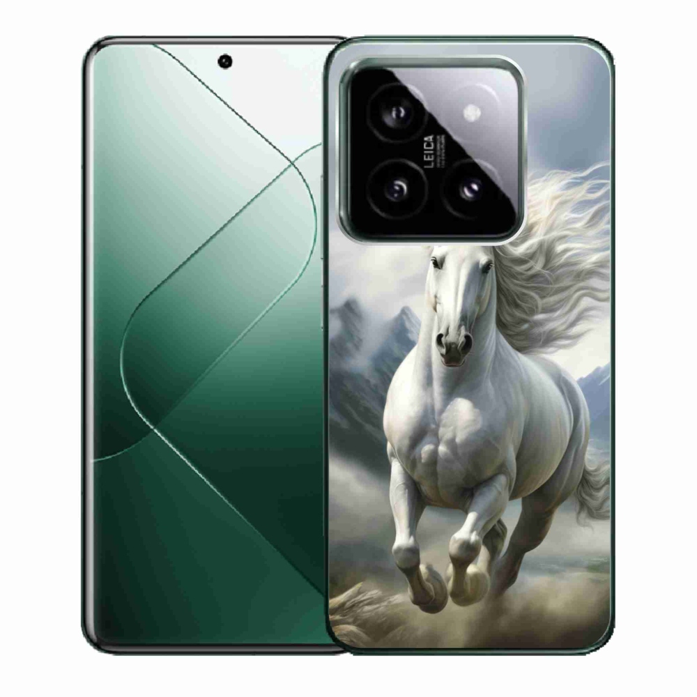 Gél borító mmCase a Xiaomi 14 - futó fehér ló 3