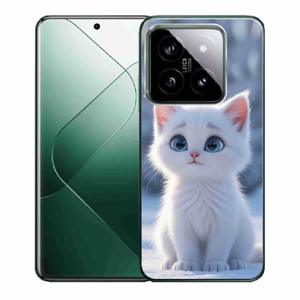 Gél borítás mmCase a Xiaomi 14 - fehér cica 3